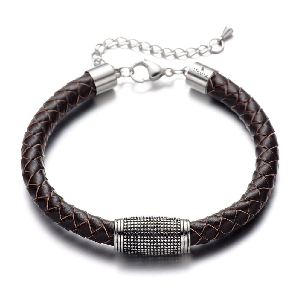 Thoughtful Aggression Leather Bracelet